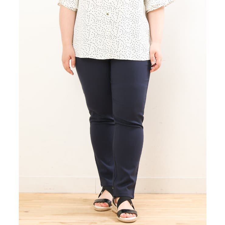 ネイビー(57) | 【大きいサイズ/接触冷感】サマーハイパーパンツ | eur3