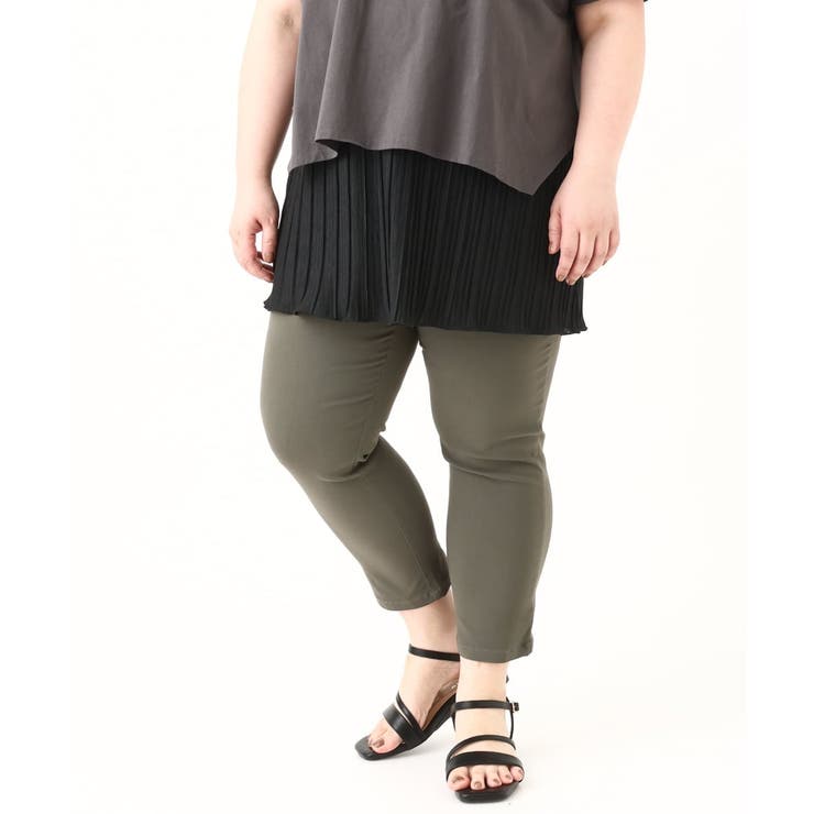 【大きいサイズ】サマーハイパーストレッチカットレングスパンツ | eur3 | 詳細画像3 