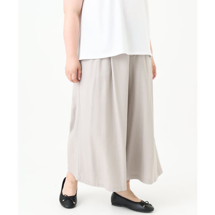 【大きいサイズ】レーヨン麻ワイドパンツ | eur3 | 詳細画像21 