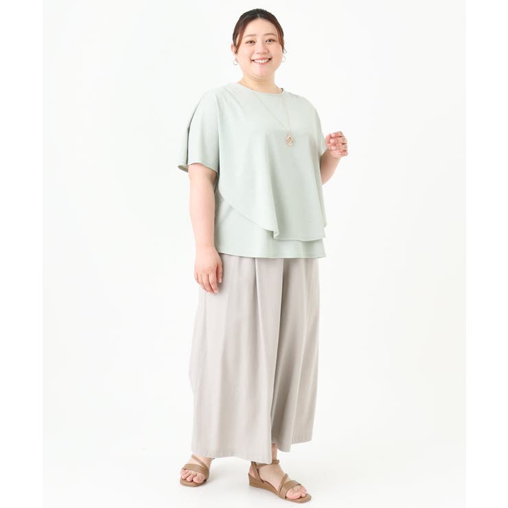 【大きいサイズ】レーヨン麻ワイドパンツ | eur3 | 詳細画像26 