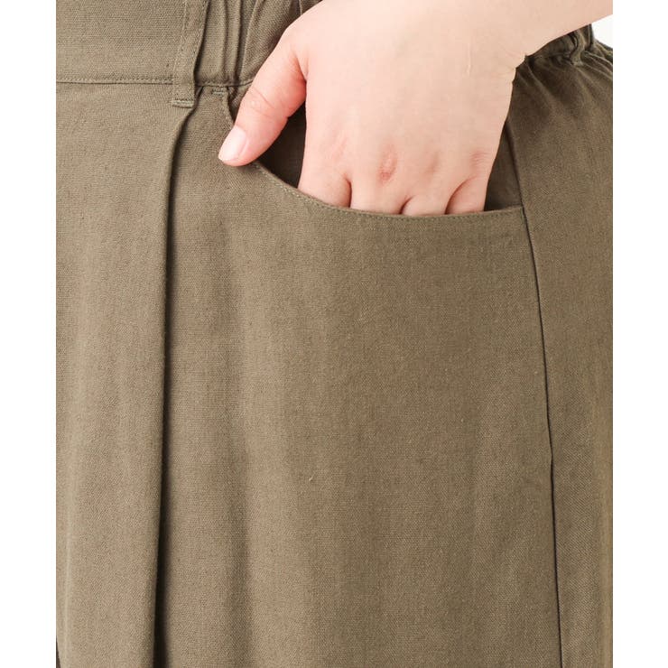 【大きいサイズ】レーヨン麻ワイドパンツ | eur3 | 詳細画像7 