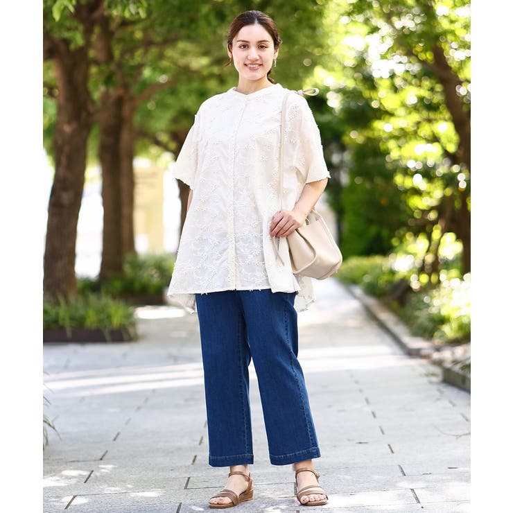 【大きいサイズ/接触冷感】ストレッチストレートデニム | eur3 | 詳細画像3 