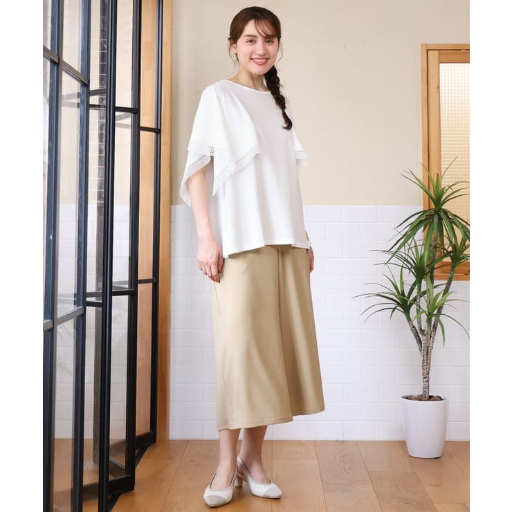 【大きいサイズ/接触冷感】クロップドワイドパンツ | eur3 | 詳細画像8 