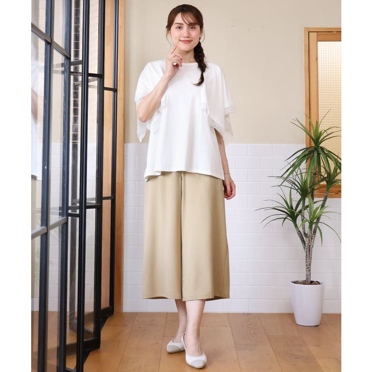 【大きいサイズ/接触冷感】クロップドワイドパンツ | eur3 | 詳細画像9 
