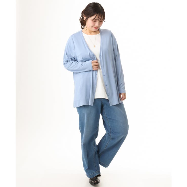 【大きいサイズ/接触冷感】ストレートワイドデニムパンツ | eur3 | 詳細画像16 