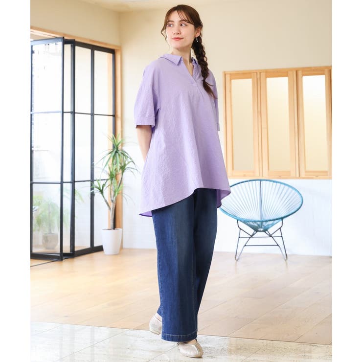 【大きいサイズ/接触冷感】ストレートワイドデニムパンツ | eur3 | 詳細画像24 