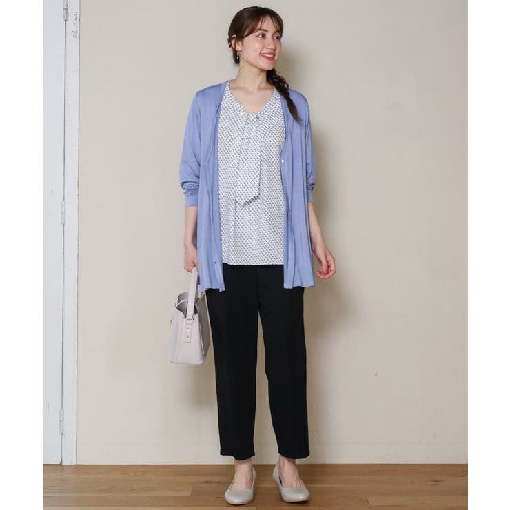 【大きいサイズ/11号サイズあり/接触冷感】洗えるカノコセンタープレスパンツ | eur3 | 詳細画像20 