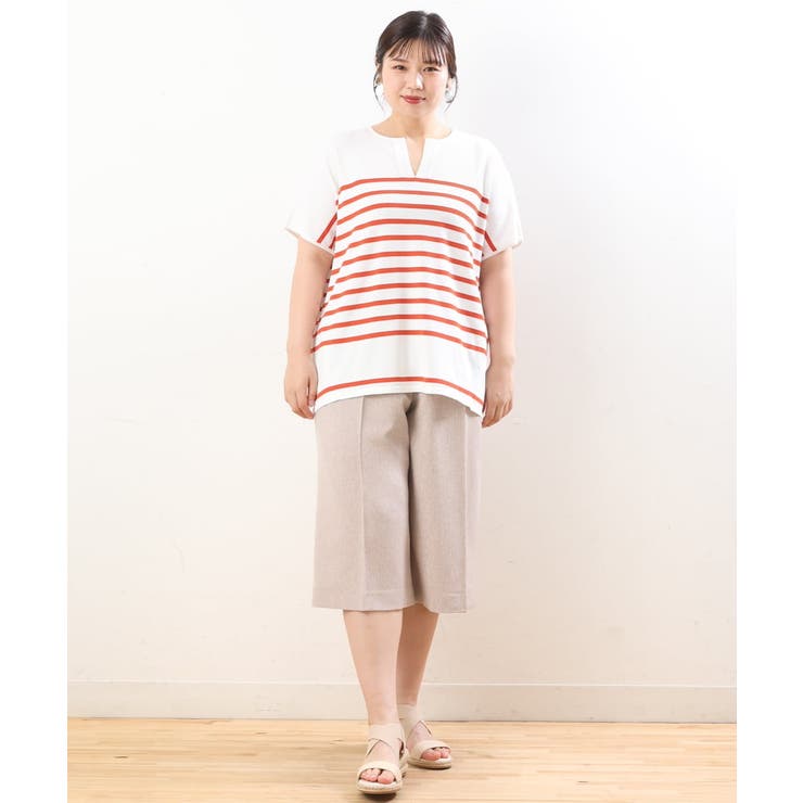 【大きいサイズ】リネンライクキュロットパンツ | eur3 | 詳細画像19 