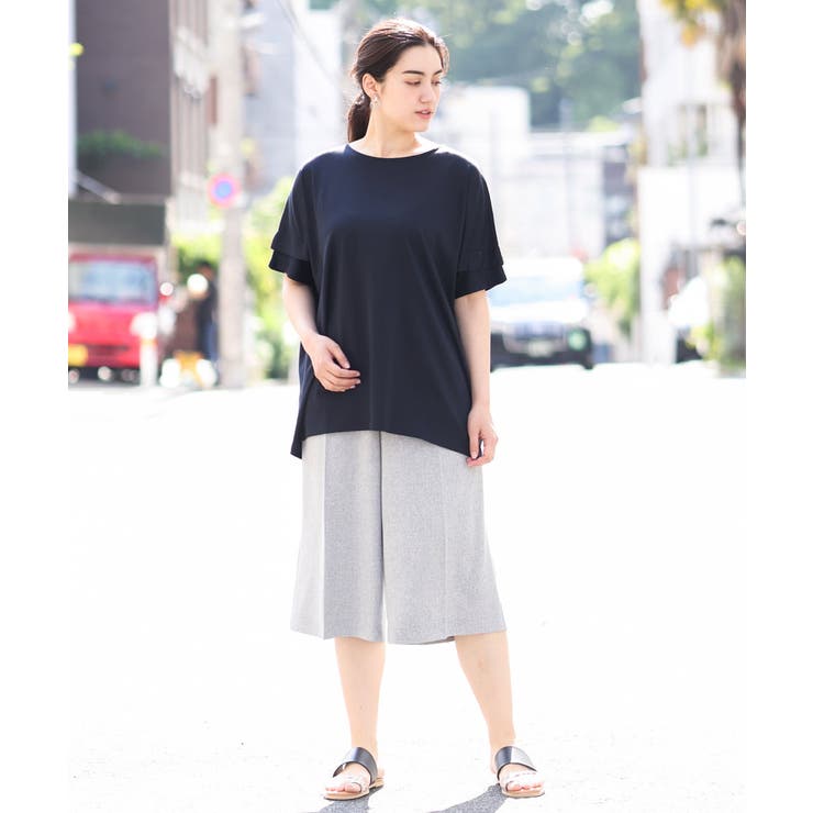 【大きいサイズ】リネンライクキュロットパンツ | eur3 | 詳細画像23 