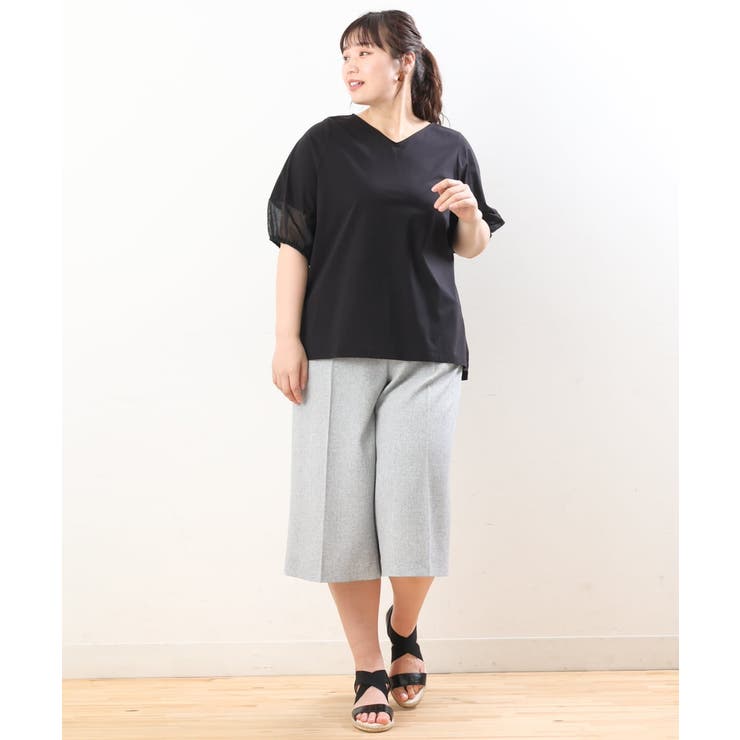 【大きいサイズ】リネンライクキュロットパンツ | eur3 | 詳細画像30 