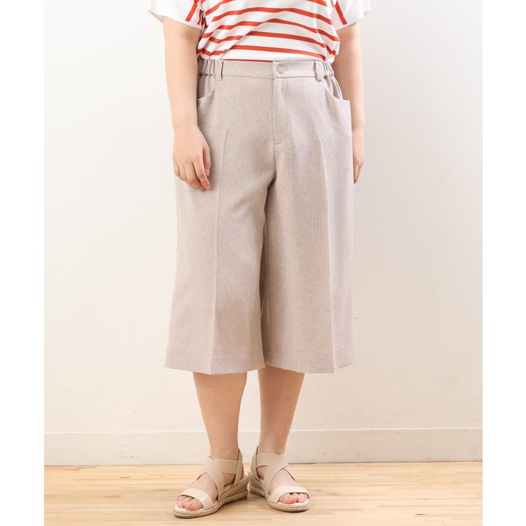 【大きいサイズ】リネンライクキュロットパンツ | eur3 | 詳細画像8 