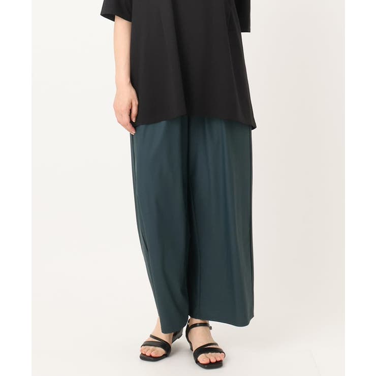 【大きいサイズ/接触冷感】ナイロンストレッチワイドパンツ | eur3 | 詳細画像2 