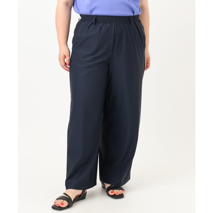 【大きいサイズ/接触冷感】ナイロンストレッチワイドパンツ | eur3 | 詳細画像26 