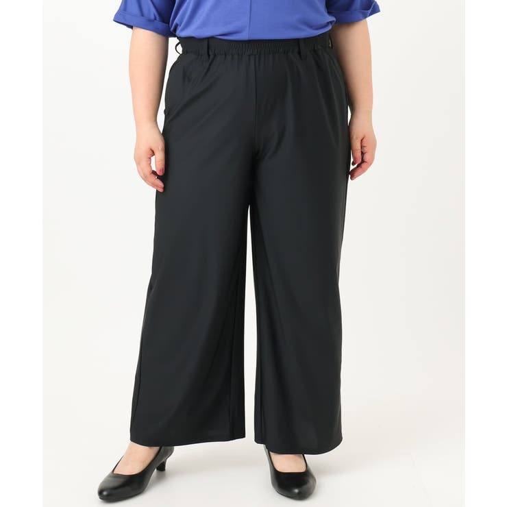 【大きいサイズ/接触冷感】ナイロンストレッチワイドパンツ | eur3 | 詳細画像31 