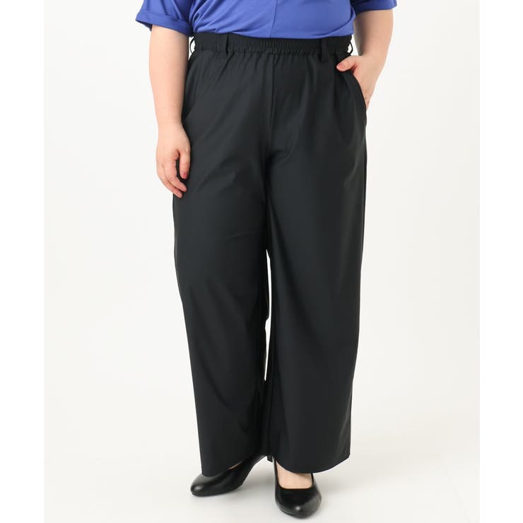 【大きいサイズ/接触冷感】ナイロンストレッチワイドパンツ | eur3 | 詳細画像32 