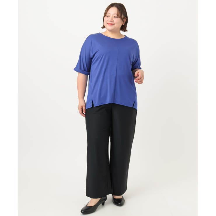 【大きいサイズ/接触冷感】ナイロンストレッチワイドパンツ | eur3 | 詳細画像34 