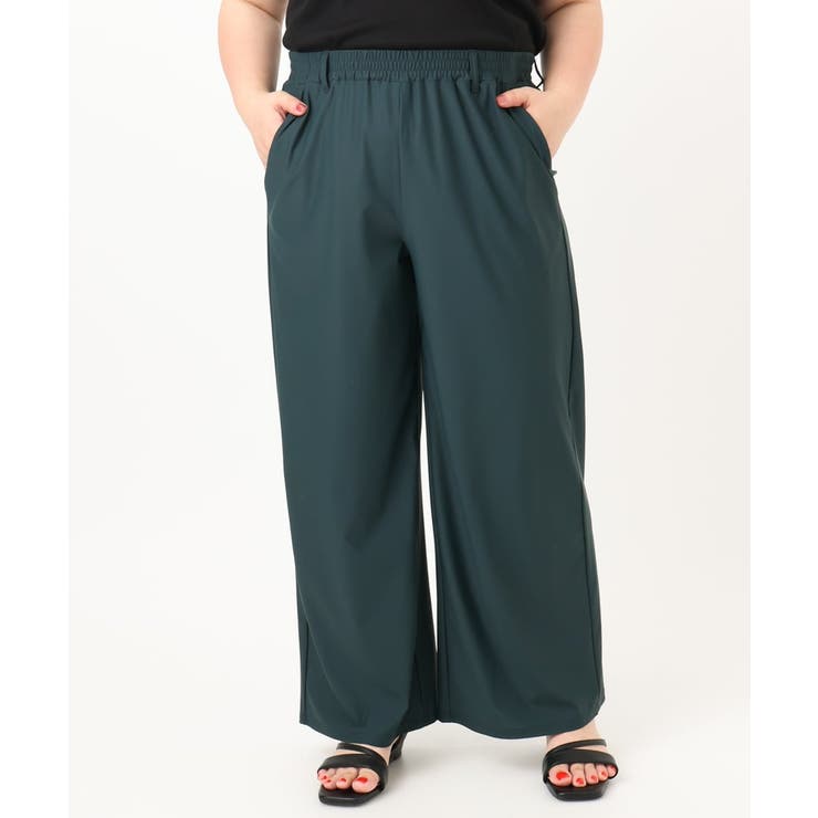 【大きいサイズ/接触冷感】ナイロンストレッチワイドパンツ | eur3 | 詳細画像7 