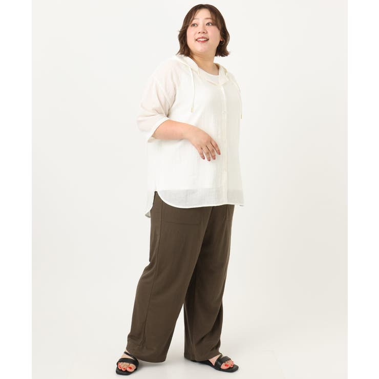 【大きいサイズ/接触冷感】カノコワイドパンツ | eur3 | 詳細画像18 