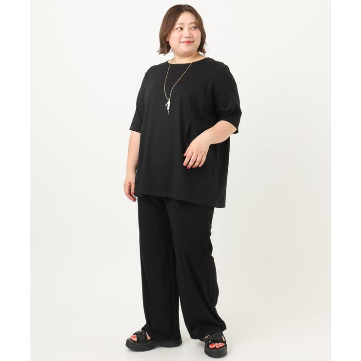 【大きいサイズ/接触冷感】カノコワイドパンツ | eur3 | 詳細画像22 