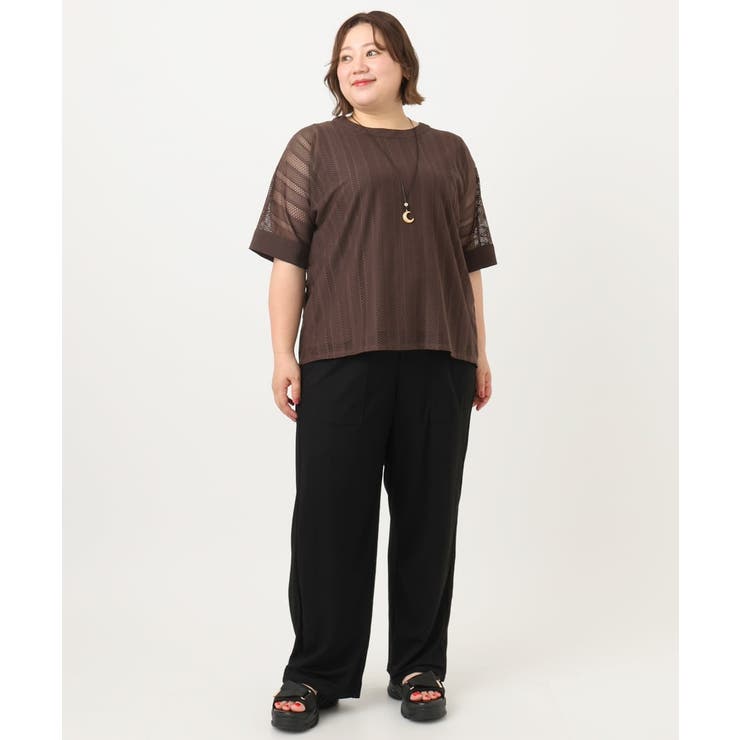 【大きいサイズ/接触冷感】カノコワイドパンツ | eur3 | 詳細画像24 