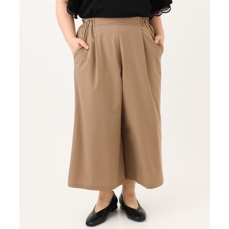 【大きいサイズ/接触冷感】エステルストレッチワイドパンツ | eur3 | 詳細画像17 