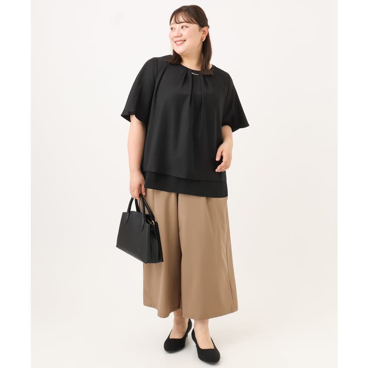【大きいサイズ/接触冷感】エステルストレッチワイドパンツ | eur3 | 詳細画像20 