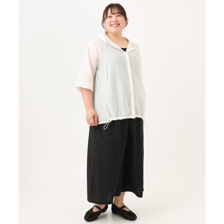 【大きいサイズ/接触冷感】エステルストレッチワイドパンツ | eur3 | 詳細画像30 