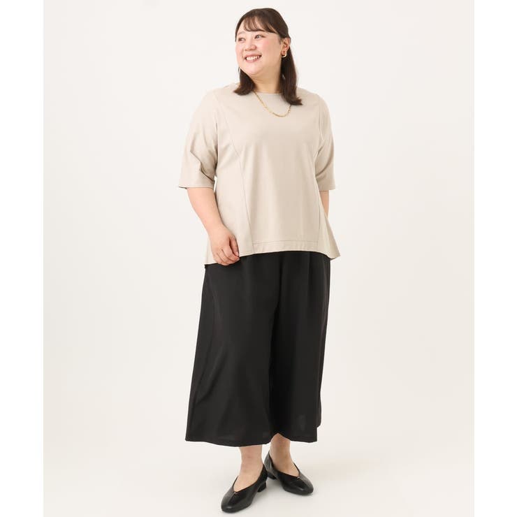 【大きいサイズ/接触冷感】エステルストレッチワイドパンツ | eur3 | 詳細画像37 