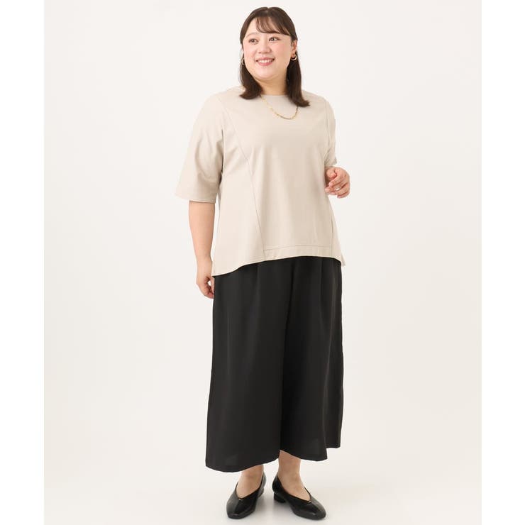 【大きいサイズ/接触冷感】エステルストレッチワイドパンツ | eur3 | 詳細画像38 