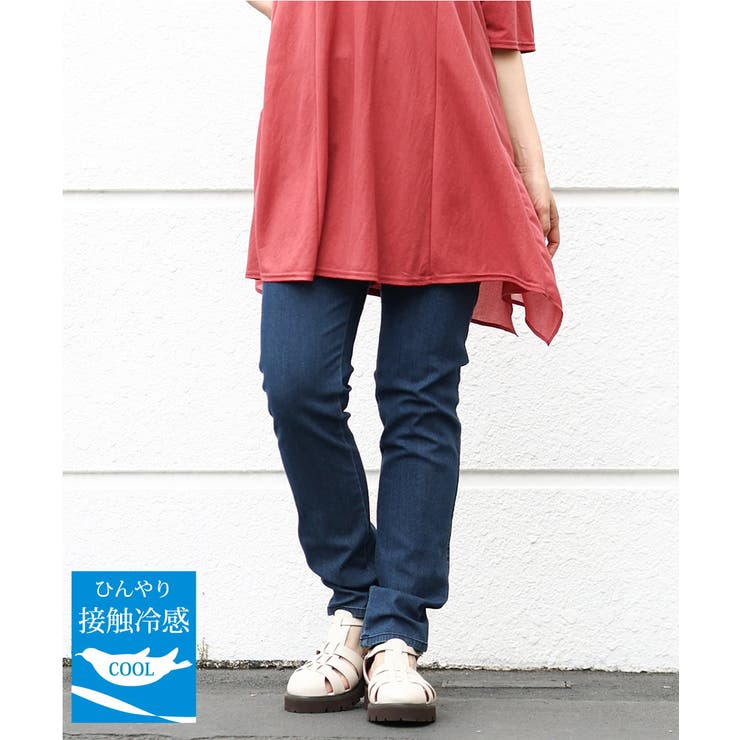 【大きいサイズ/接触冷感】デニムレギンスパンツ | eur3 | 詳細画像1 
