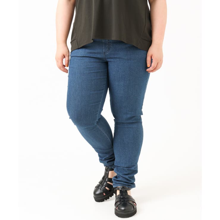 【大きいサイズ/接触冷感】デニムレギンスパンツ | eur3 | 詳細画像6 