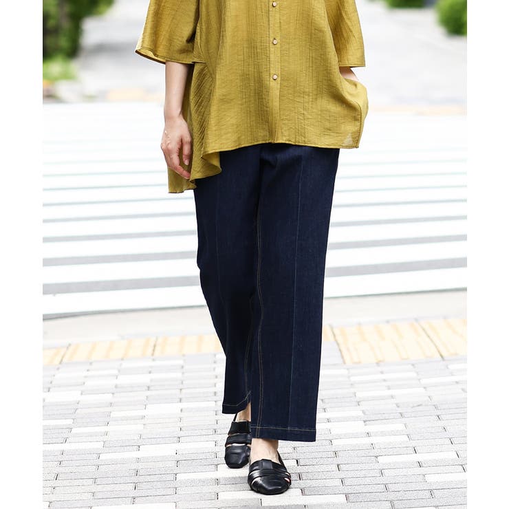 【大きいサイズ】ストレッチストレートデニム | eur3 | 詳細画像1 