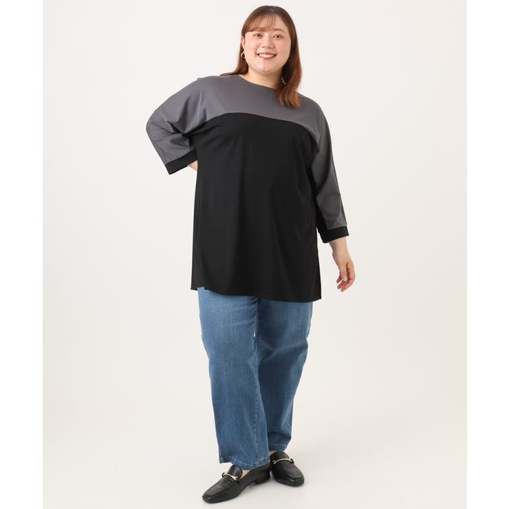 【WEB先行販売】【大きいサイズ/洗える】カーブシルエットデニムパンツ | eur3 | 詳細画像11 