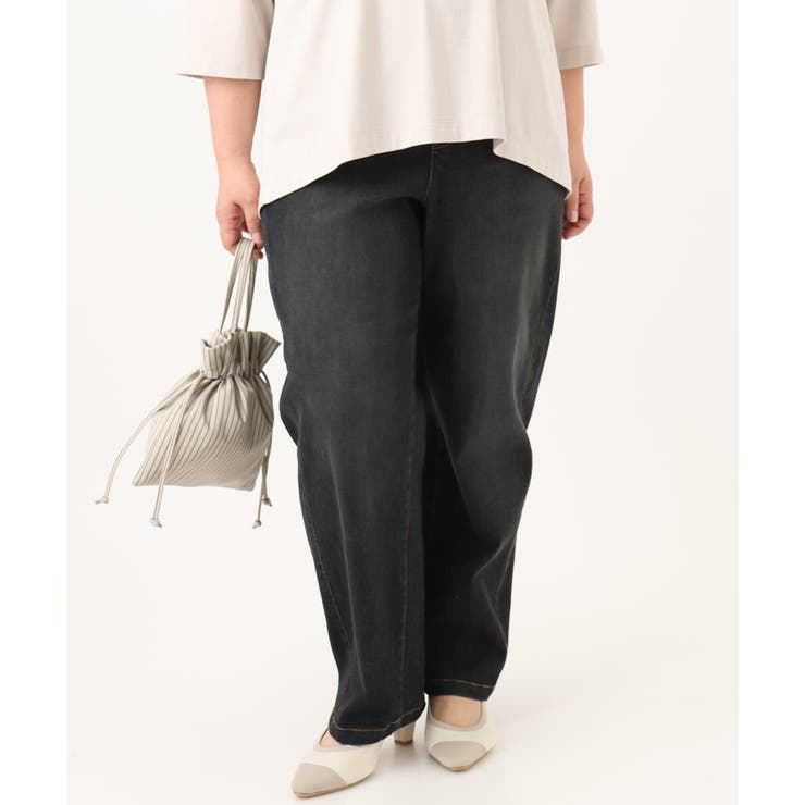 【WEB先行販売】【大きいサイズ/洗える】カーブシルエットデニムパンツ | eur3 | 詳細画像29 