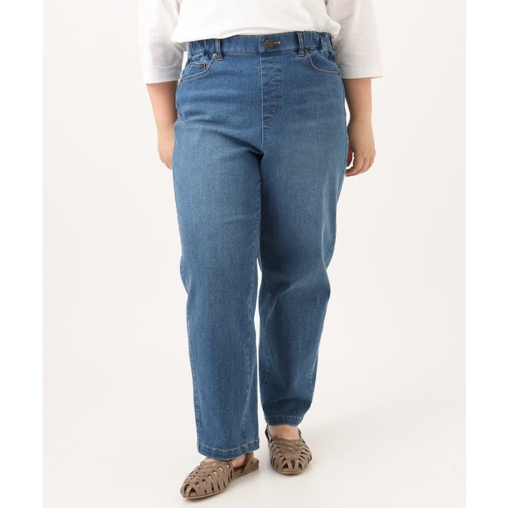 【WEB先行販売】【大きいサイズ/洗える】カーブシルエットデニムパンツ | eur3 | 詳細画像8 