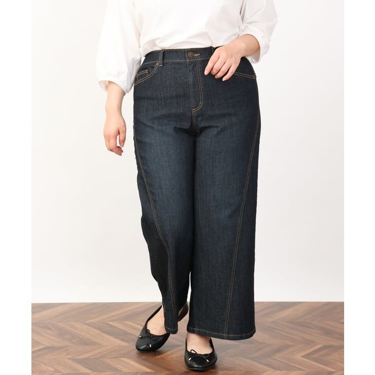 【大きいサイズ】ワイドストレッチデニム | eur3 | 詳細画像11 