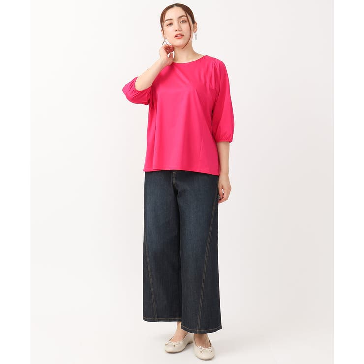 【大きいサイズ】ワイドストレッチデニム | eur3 | 詳細画像6 