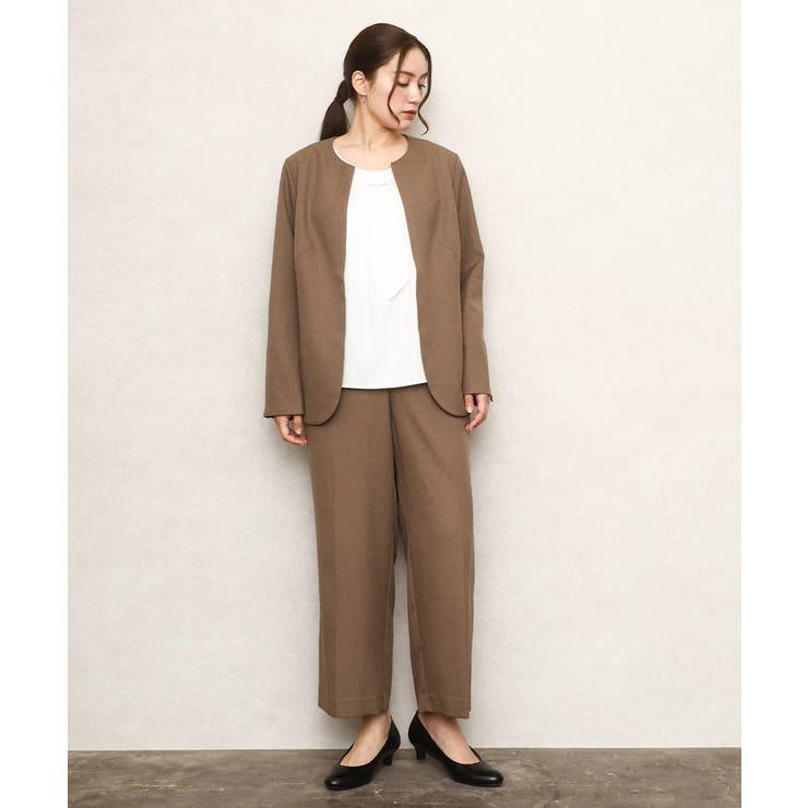 【大きいサイズ/11号サイズあり】ソフィーツイルセンタープレスパンツ | eur3 | 詳細画像2 