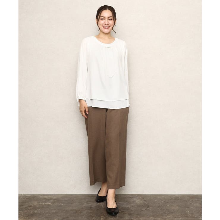 【大きいサイズ/11号サイズあり】ソフィーツイルセンタープレスパンツ | eur3 | 詳細画像5 