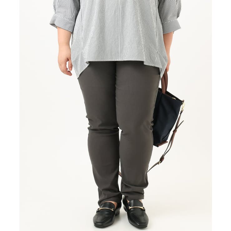 ダークグレー(93) | 【大きいサイズ】ストレッチスリムパンツ | eur3