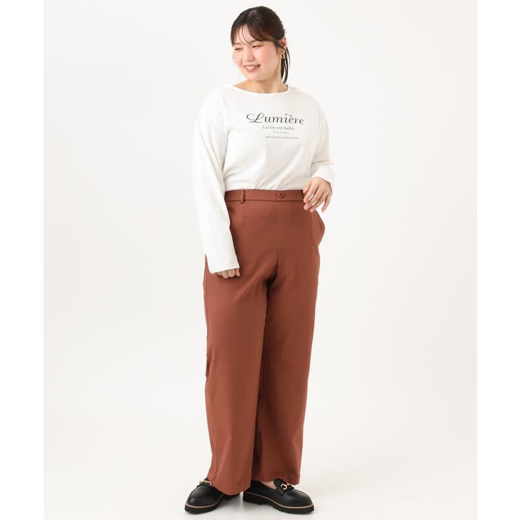 【大きいサイズ】ワイドストレートストレッチパンツ | eur3 | 詳細画像19 