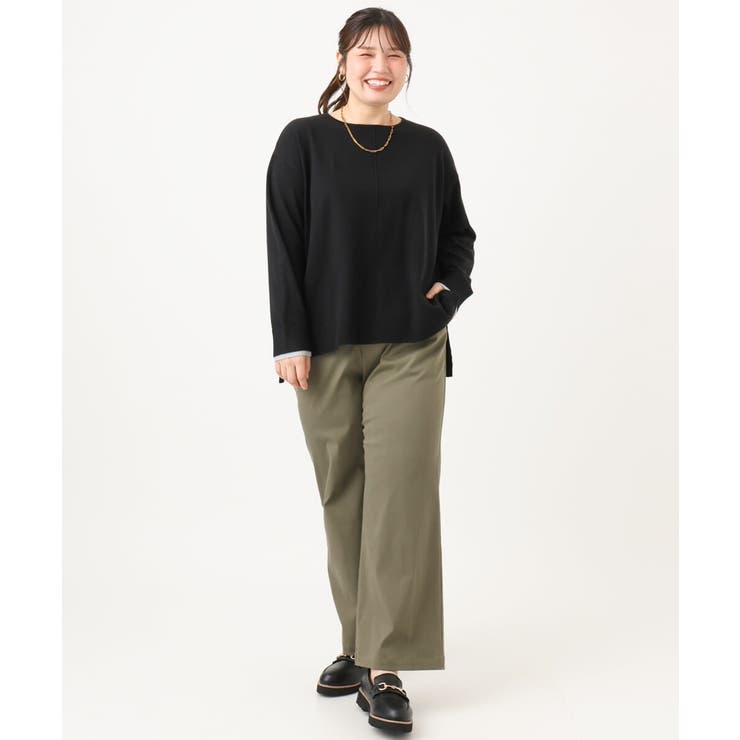 【大きいサイズ】ワイドストレートストレッチパンツ | eur3 | 詳細画像25 