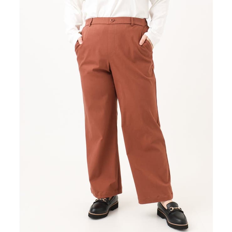 【大きいサイズ】ワイドストレートストレッチパンツ | eur3 | 詳細画像8 