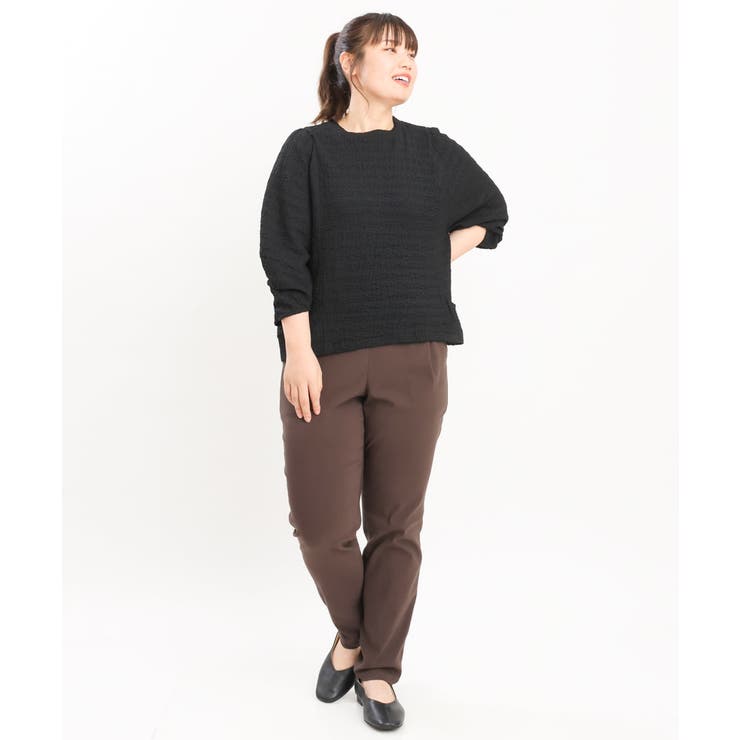 【シリーズ累計販売1万5千枚！】【大きいサイズ】さらさらストレッチテーパードパン… | eur3 | 詳細画像16 