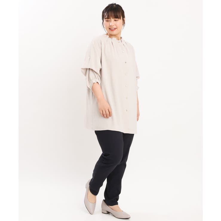 【シリーズ累計販売1万5千枚！】【大きいサイズ】さらさらストレッチテーパードパン… | eur3 | 詳細画像9 