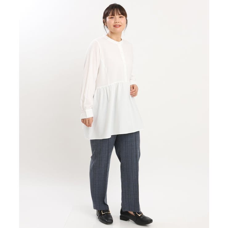 【大きいサイズ】センタープレスチェック柄パンツ | eur3 | 詳細画像18 