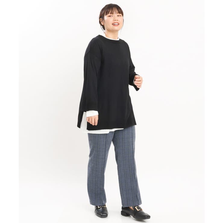【大きいサイズ】センタープレスチェック柄パンツ | eur3 | 詳細画像20 