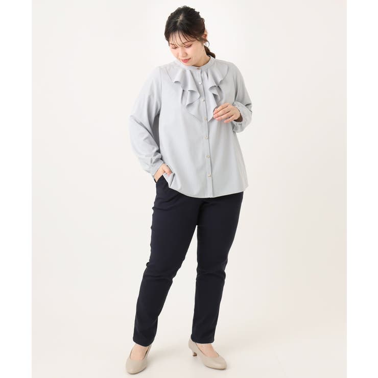 【シリーズ累計販売2万枚！ 大きいサイズ】さらさらストレッチ裏起毛テーパードパン… | eur3 | 詳細画像13 