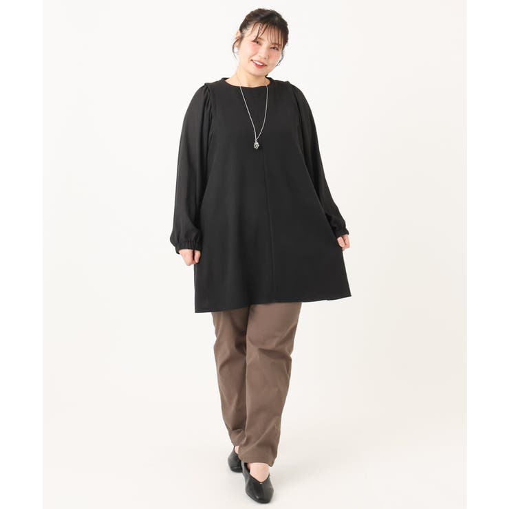 【大きいサイズ】さらさらストレッチ裏起毛ストレートパンツ | eur3 | 詳細画像17