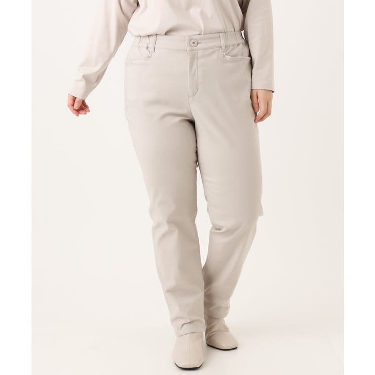 【大きいサイズ】さらさらストレッチ裏起毛ストレートパンツ | eur3 | 詳細画像20